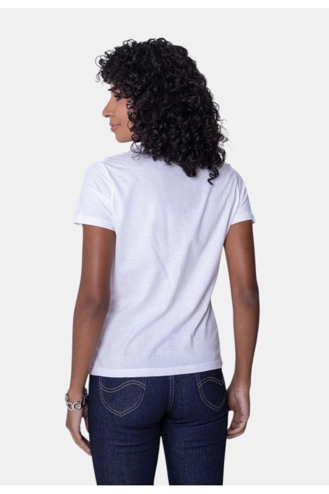 Produto Baby Look Calvin Klein Feminina Branca 