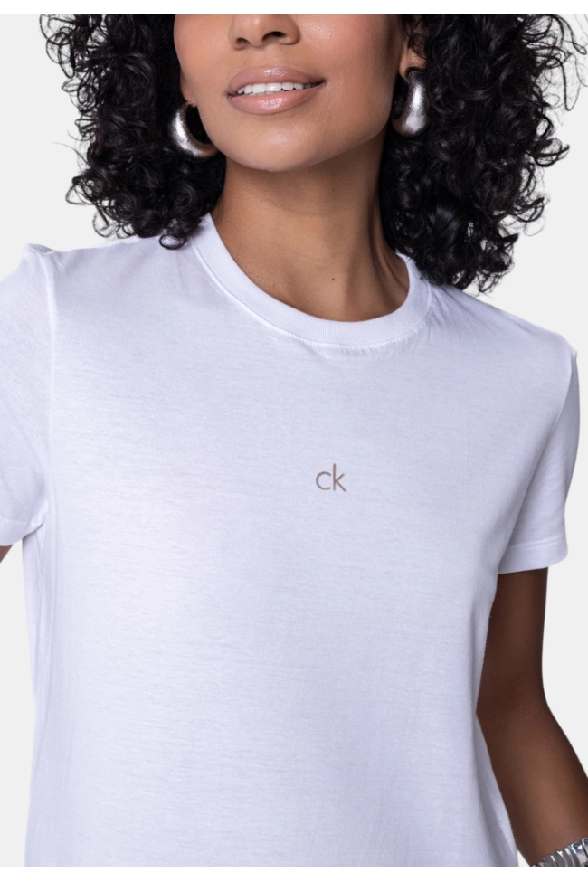 Produto Baby Look Calvin Klein Feminina Branca