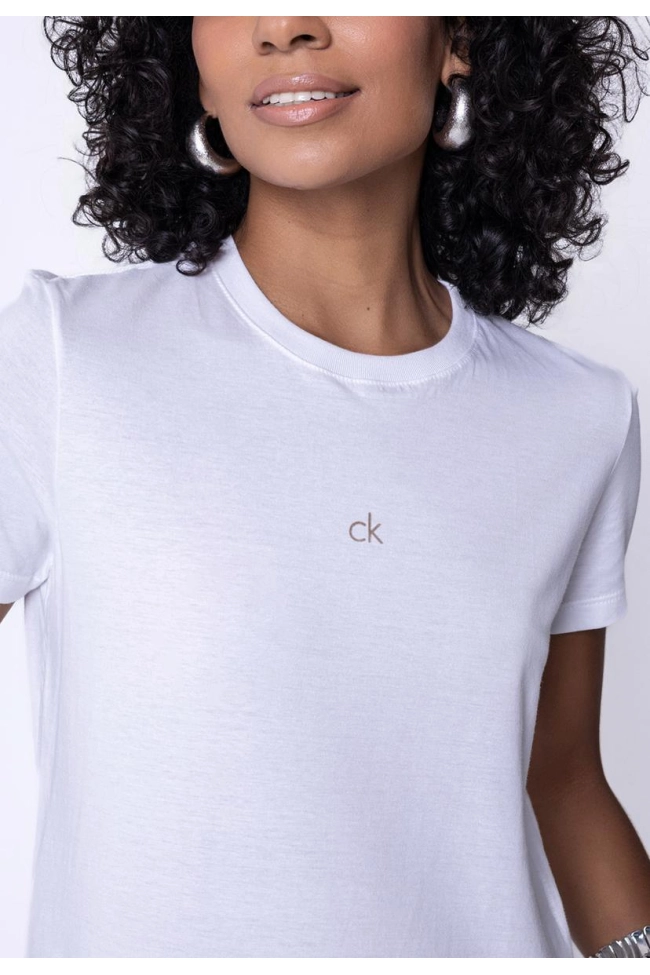 Produto Baby Look Calvin Klein Feminina Branca