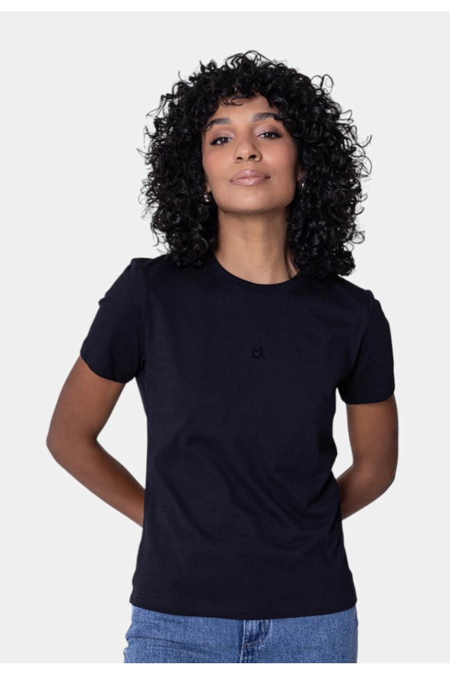 Produto Baby Look Calvin Klein Feminina Preta