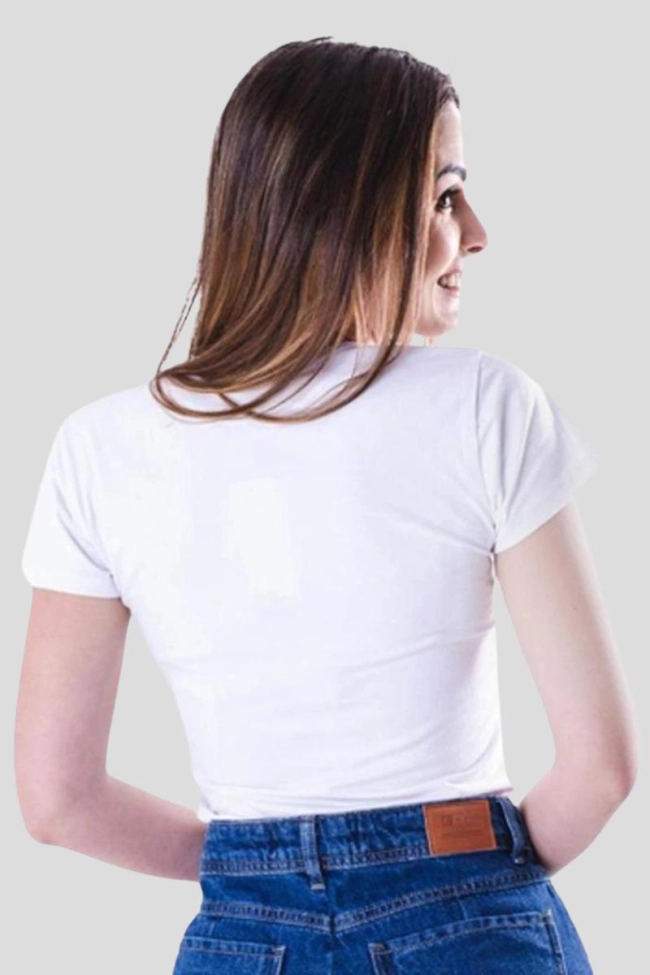 Baby Look Crocker Feminina Branco Produto Baby Look Crocker Feminina Branco