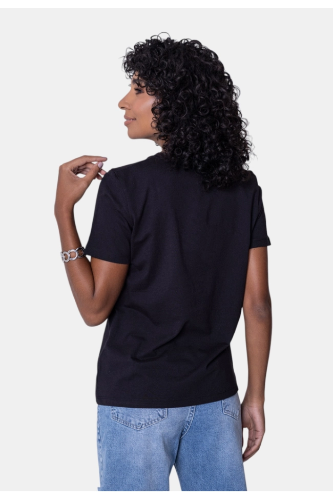 Produto Baby Look Tommy Hilfiger Feminina Preta