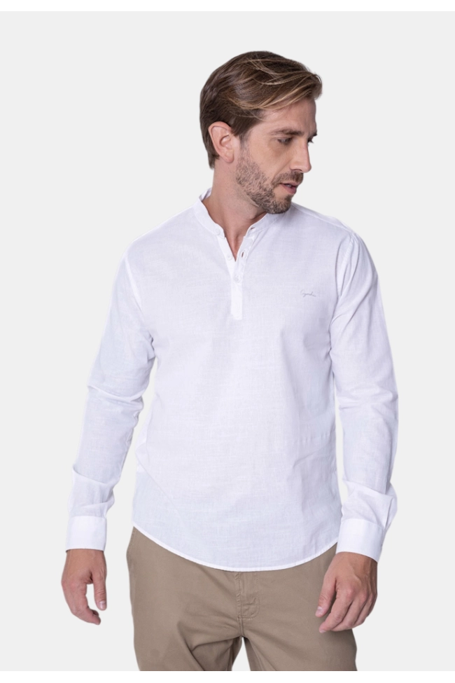 Produto Bata Ogochi Manga Longa Masculina Branca