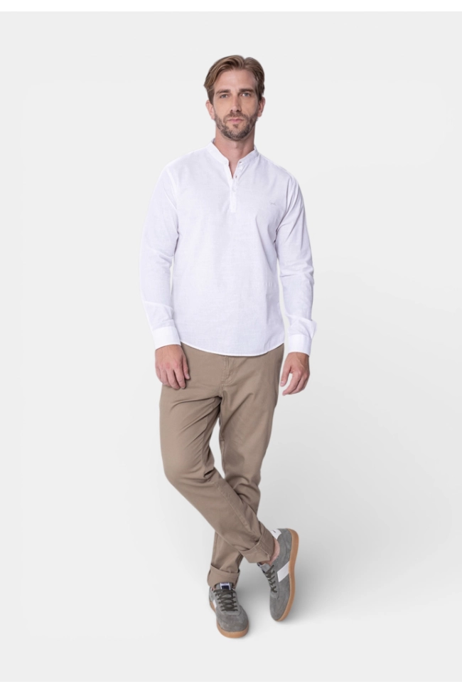 Produto Bata Ogochi Manga Longa Masculina Branca