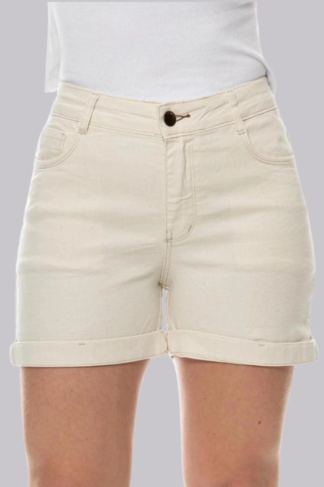 Produto Bermuda Crocker Reta FemininaCor Natural