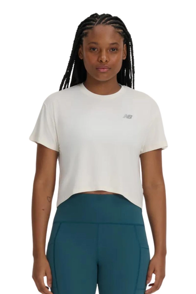 Blusa New Balance Cropped Manga Curta Feminina Produto Blusa New Balance Cropped Manga Curta Feminina