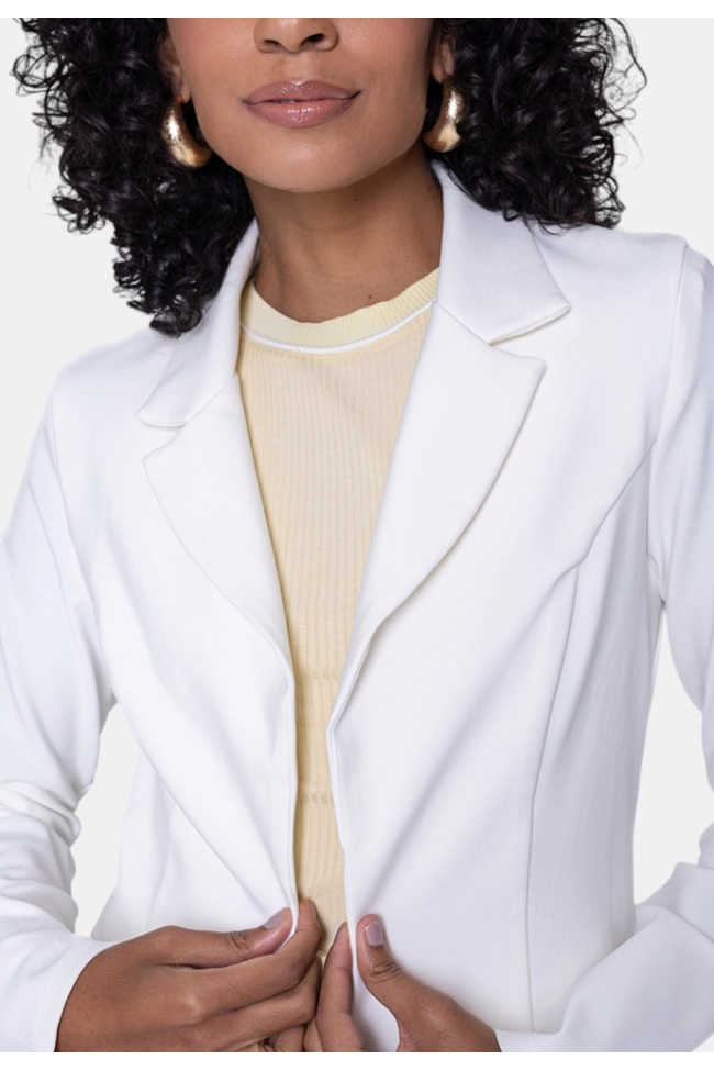 Produto Blazer Bonequim Alongado Feminino Off White