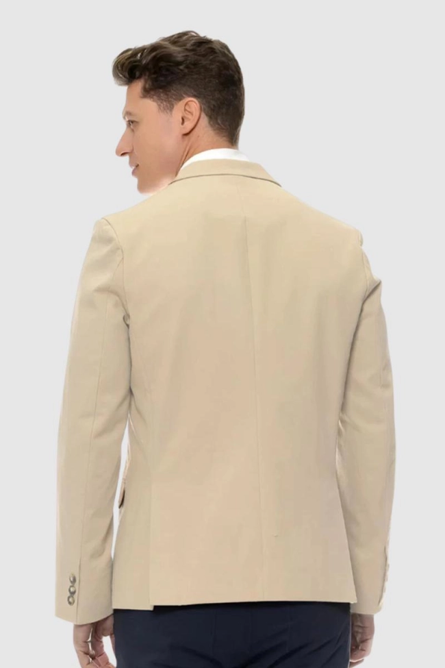 Produto Blazer Crocker Social Masculino Linho Bege