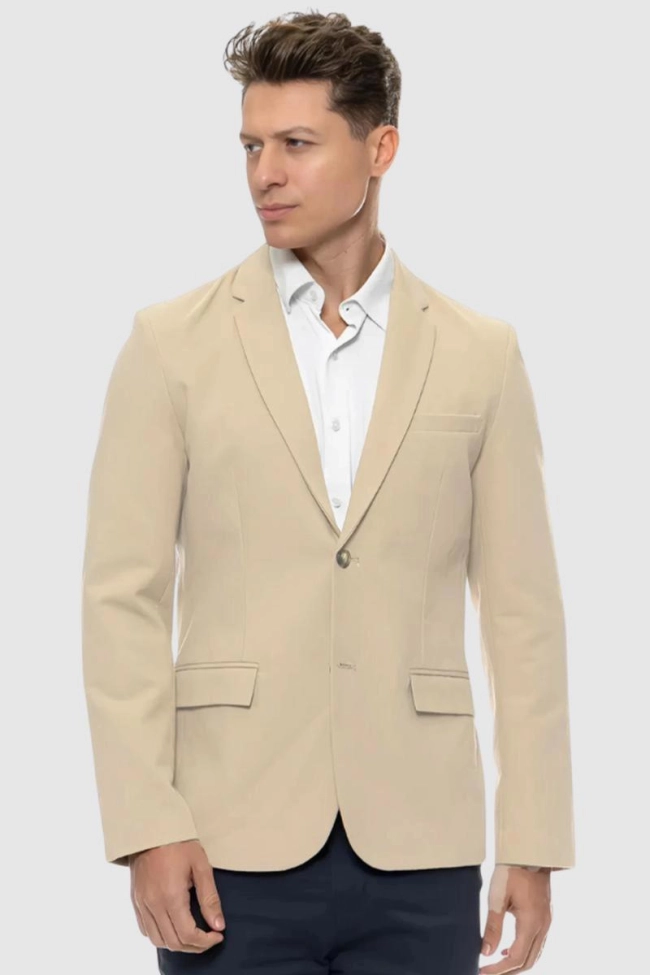 Produto Blazer Crocker Social Masculino Linho Bege