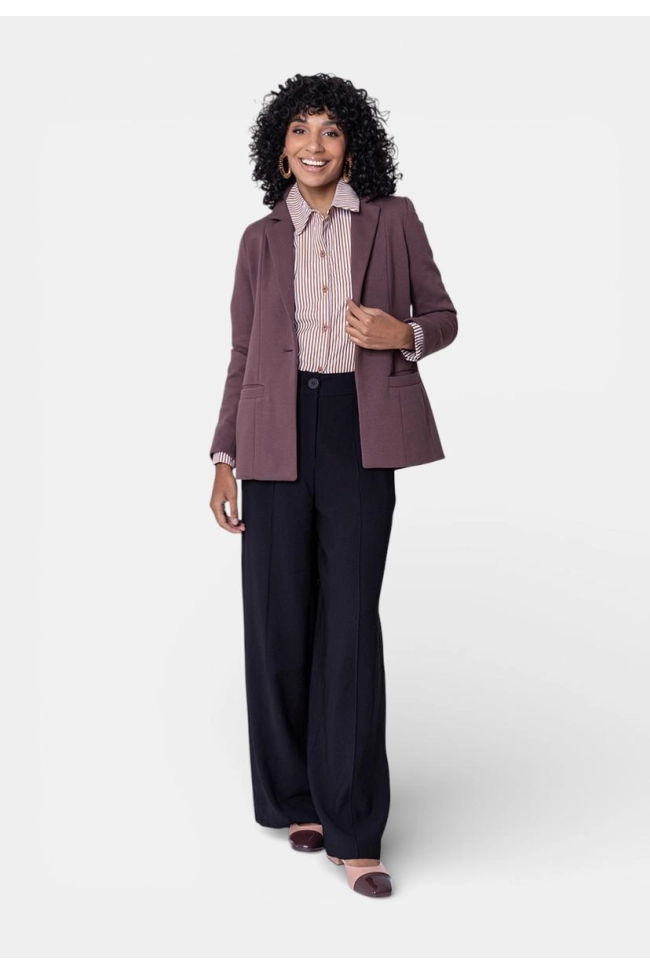 Produto Blazer La Marca Malha Feminino Café