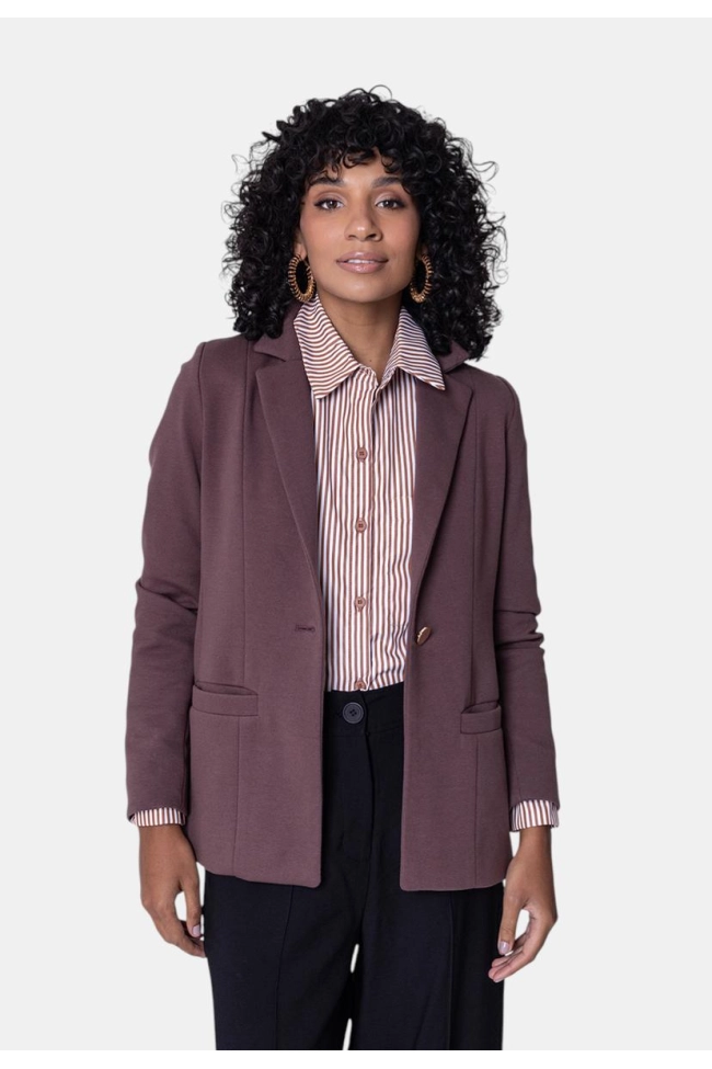 Produto Blazer La Marca Malha Feminino Café
