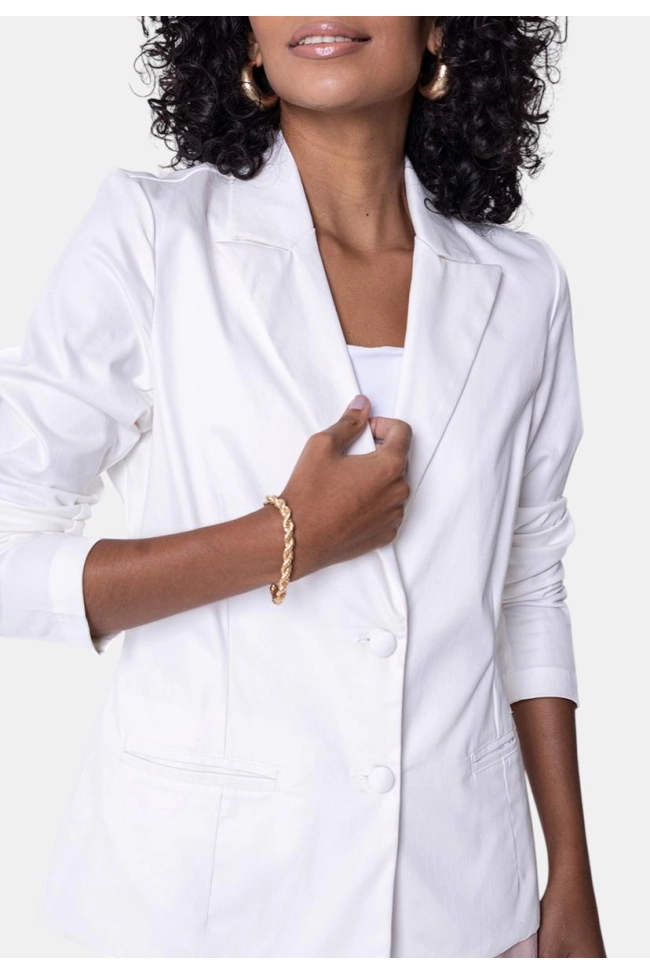 Produto Blazer Pitt Alfaiataria Feminino Branco