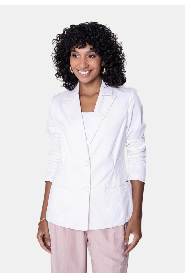 Produto Blazer Pitt Alfaiataria Feminino Branco