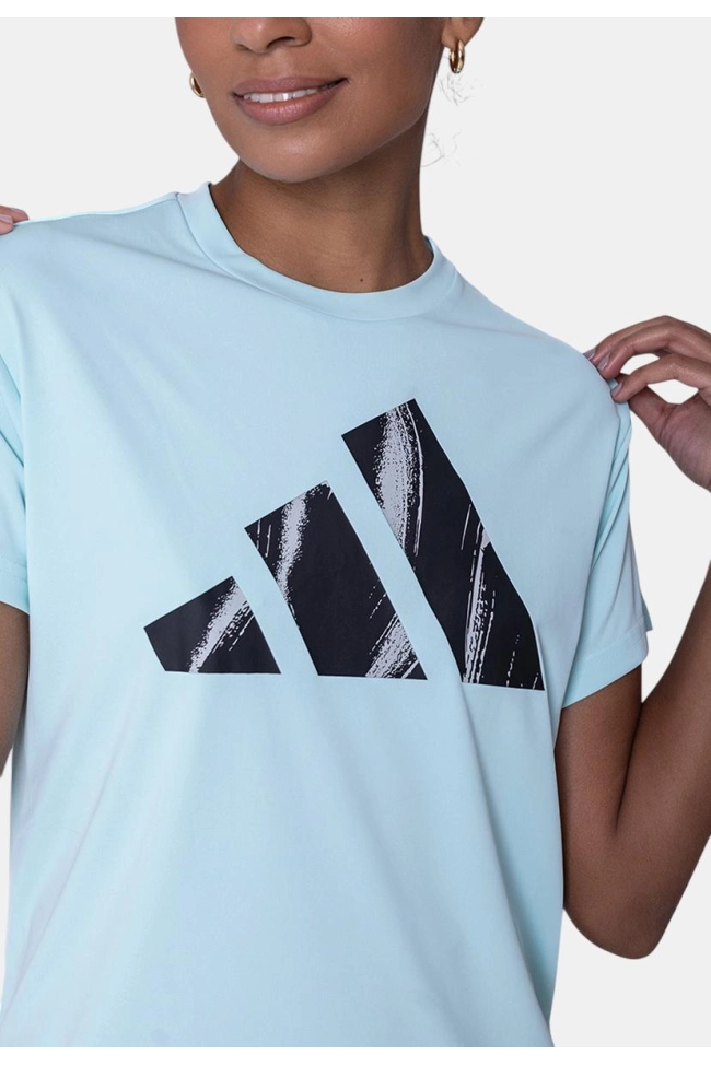 Produto Blusa Adidas Manga Curta Fit Run It Feminina Azul 