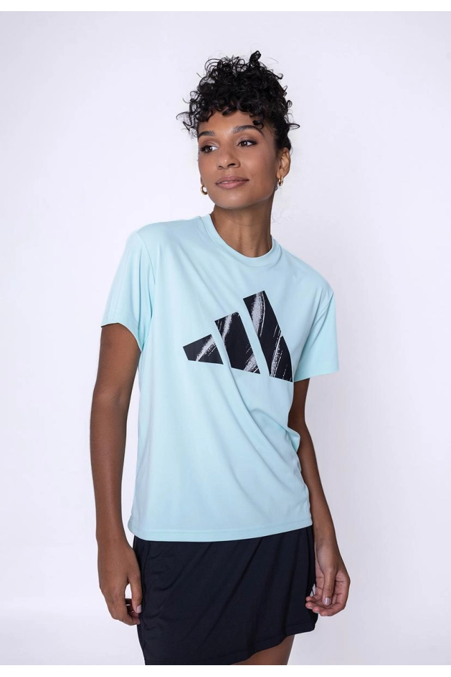 Produto Blusa Adidas Manga Curta Fit Run It Feminina Azul 