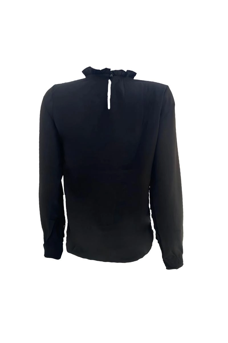 Blusa Ellen One Com babado Feminina Preta Produto Blusa Ellen One Com babado Feminina Preta
