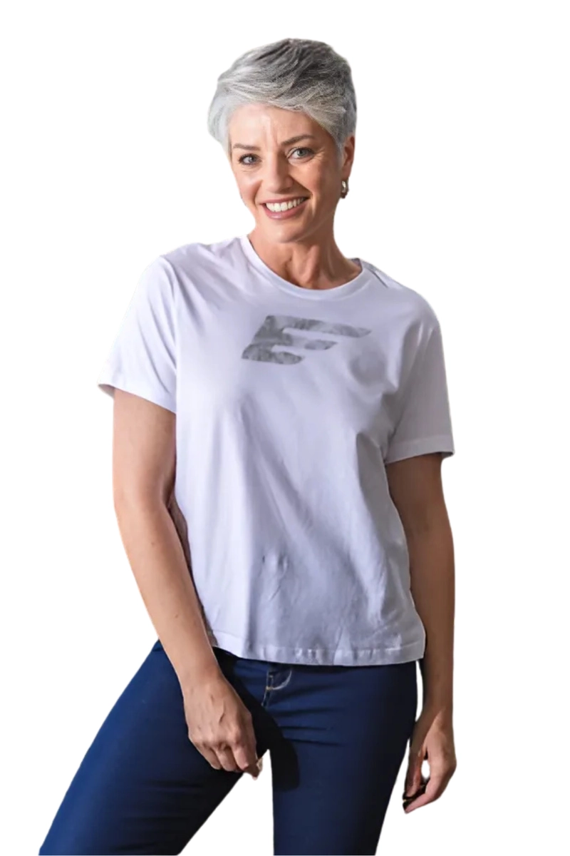 Blusa Ellus Manga Curta Feminina Branca Produto Blusa Ellus Manga Curta Feminina Branca