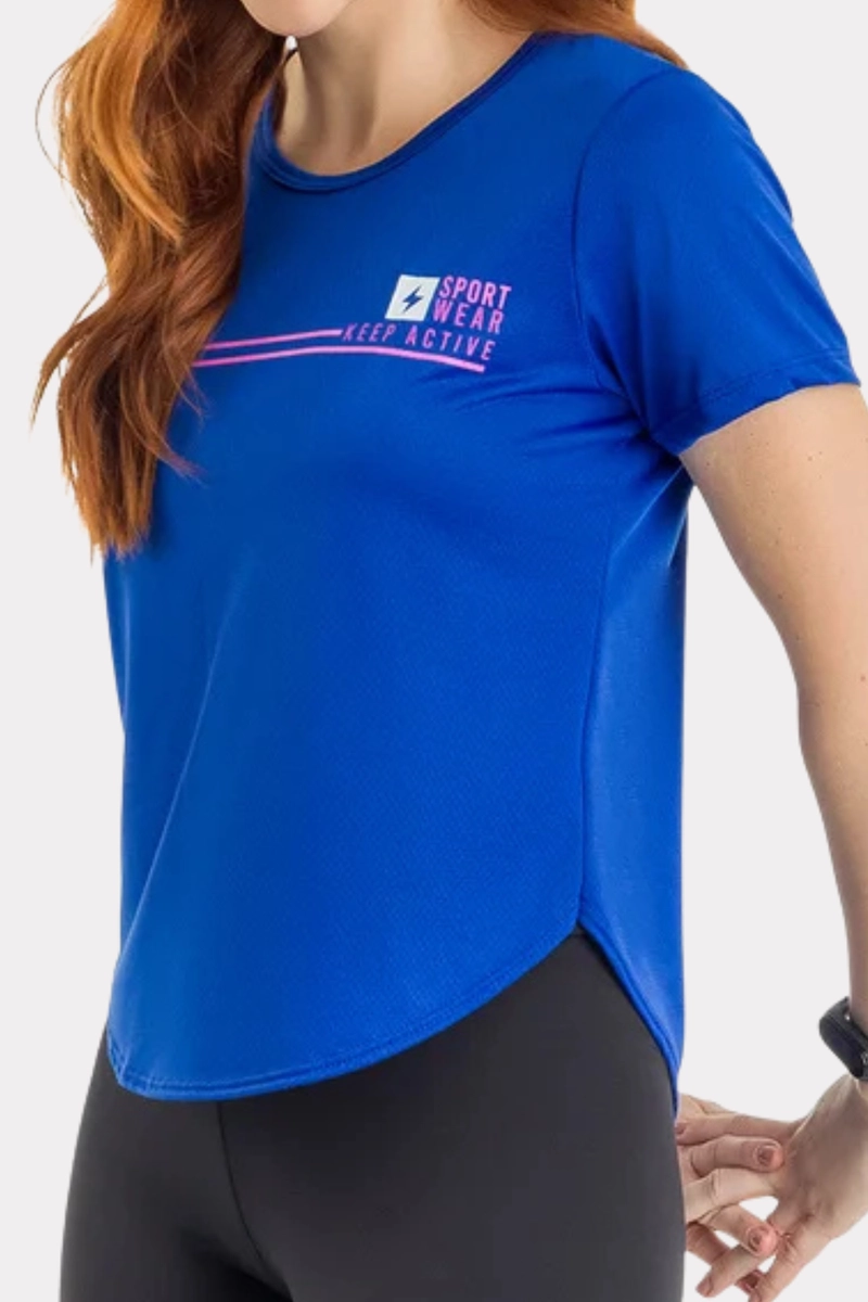 Blusa Endorfina Dry Fit Estampa Spor Wear Feminina Azul Produto Blusa Endorfina Dry Fit Estampa Spor Wear Feminina Azul
