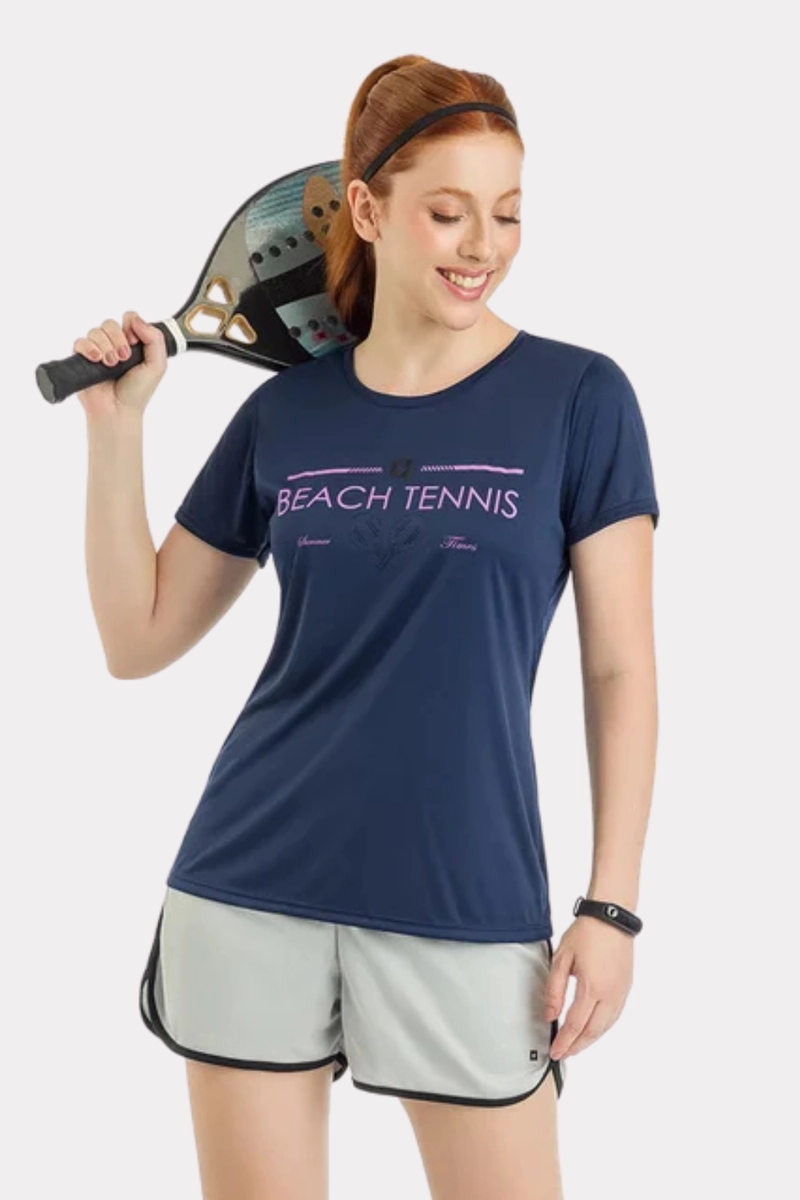 Produto Blusa Endorfina Dry Fit Feminina Marinho