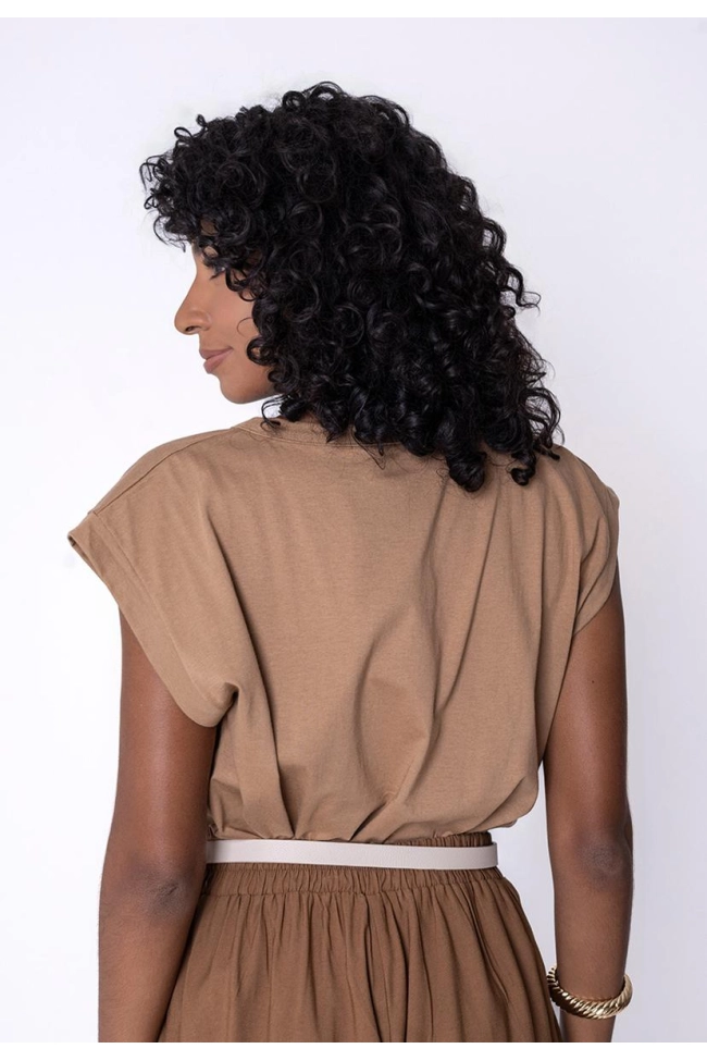 Produto Blusa Gabip Manga Curta Feminina Baunilha 