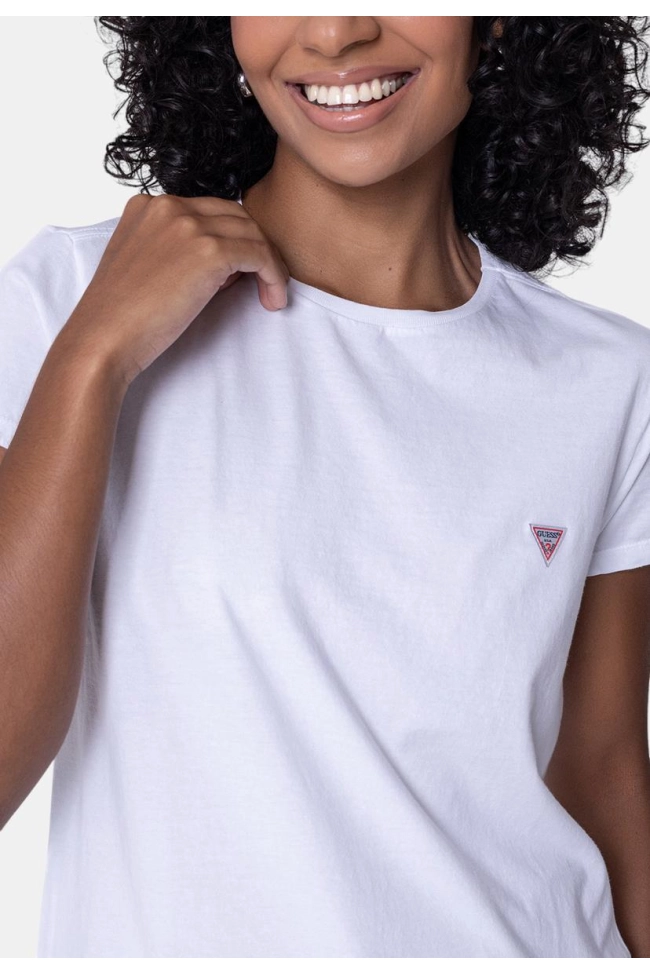 Produto Blusa Guess Triangulo Manga Curta Branca