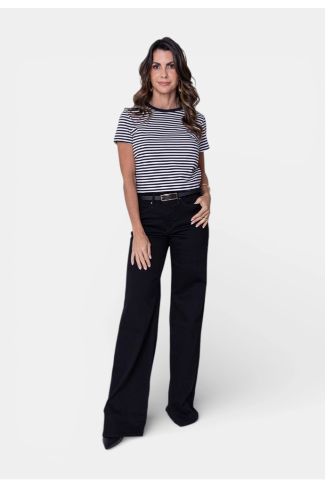Produto Blusa Levi's Manga Curta Feminina Listrada