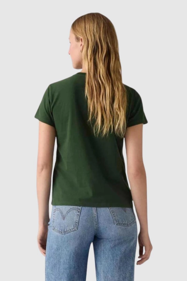 Produto Blusa Levis Manga Curta Perfect Tee Feminino Verde Escuro 