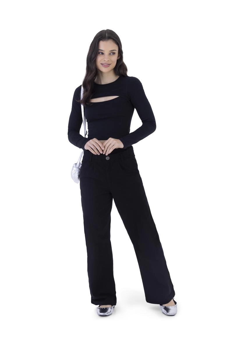 Blusa Malwee Cotton Juvenil Feminina Preto Produto Blusa Malwee Cotton Juvenil Feminina Preto