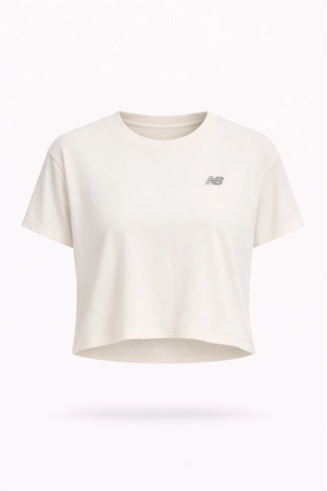 Produto Blusa New Balance Cropped Manga Curta Feminina 