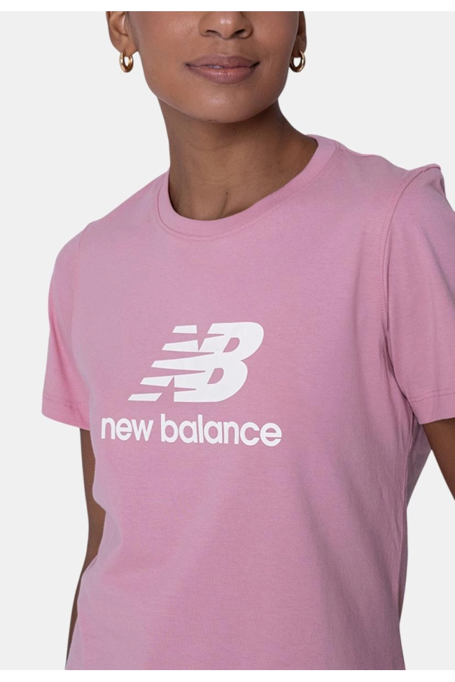 Produto Blusa New Balance Manga Curta Feminina Rosê