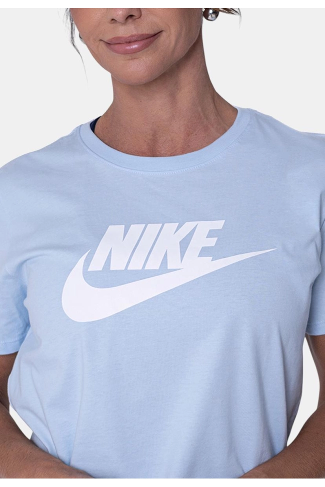 Produto Blusa Nike Manga Curta Algodão Essential Feminino Azul