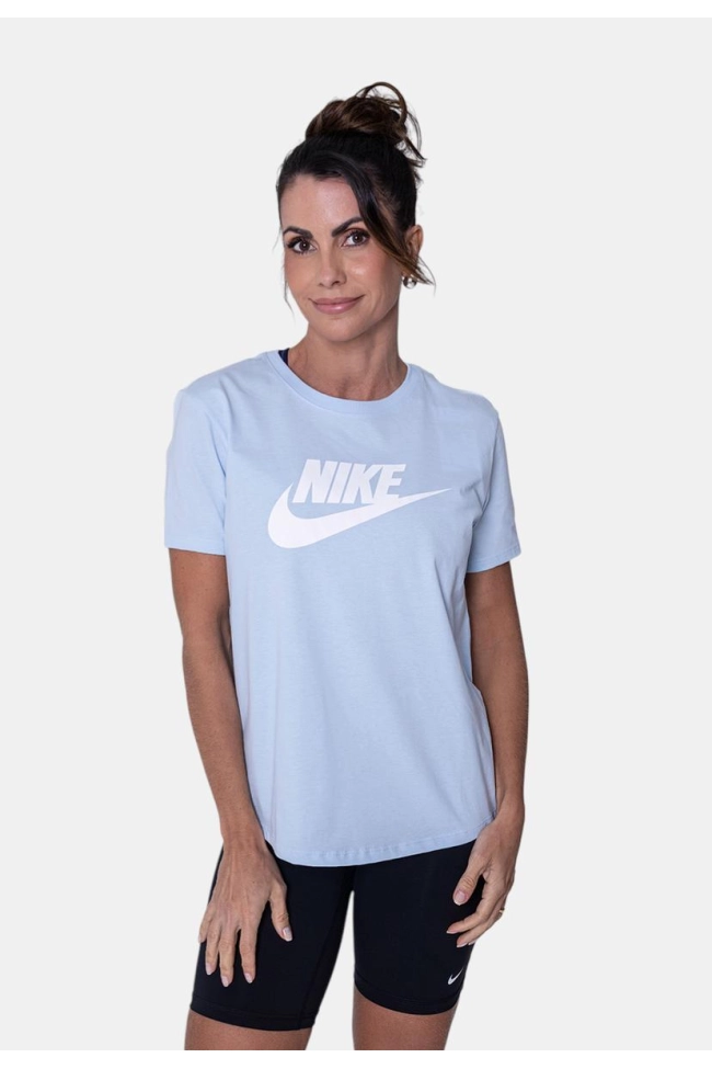 Produto Blusa Nike Manga Curta Algodão Essential Feminino Azul