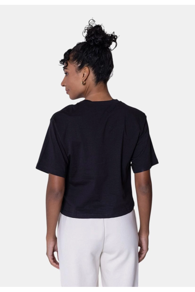 Produto Blusa Puma Cropped Manga Curta Feminina Preta