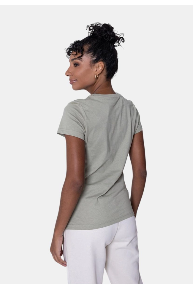 Produto Blusa Puma Manga Curta Feminina Verde Oliva