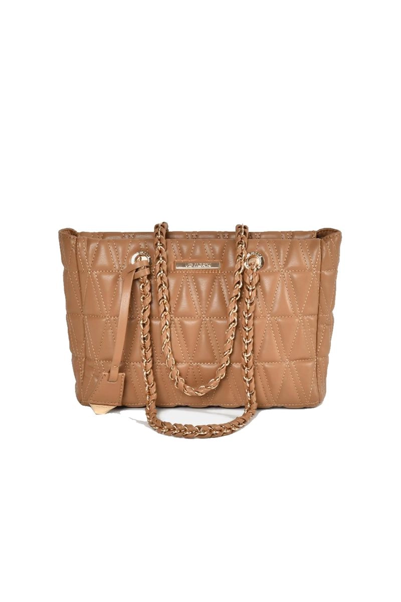 Bolsa Via Marte Corrente Tag Logo Feminina Camel Produto Bolsa Via Marte Corrente Tag Logo Feminina Camel