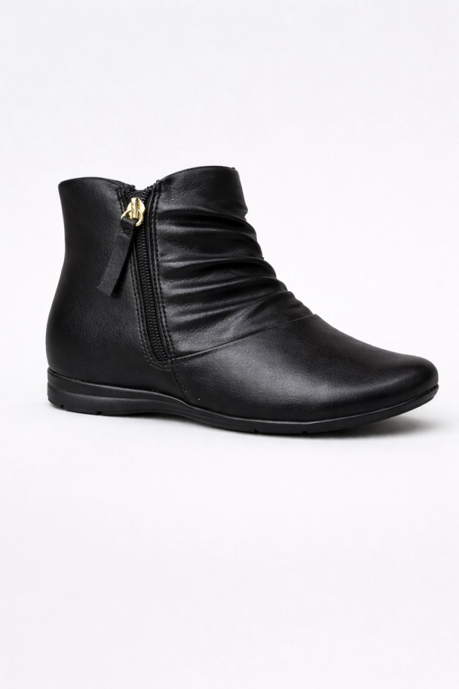 Bota Comfortflex Cano Curto Feminina Preta Produto Bota Comfortflex Cano Curto Feminina Preta