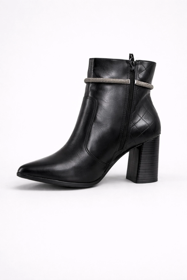 Bota Ramarim Brilho Salto Médio Feminina Preta Produto Bota Ramarim Brilho Salto Médio Feminina Preta