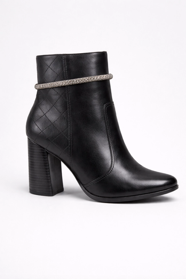 Bota Ramarim Brilho Salto Médio Feminina Preta Produto Bota Ramarim Brilho Salto Médio Feminina Preta