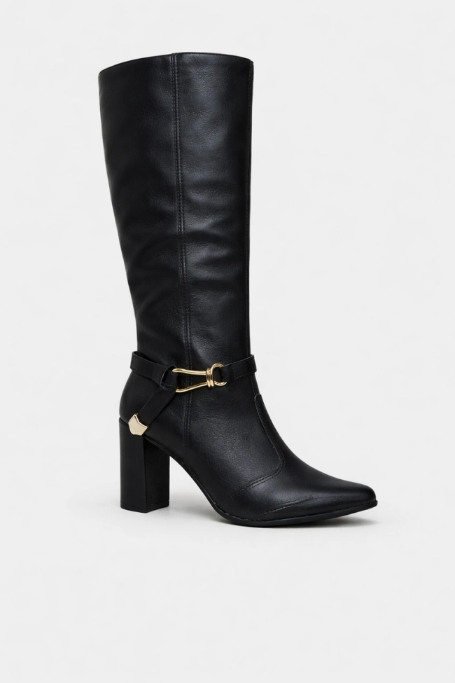 Bota Ramarim Couro Salto Cano Alto Feminina Preta Produto Bota Ramarim Couro Salto Cano Alto Feminina Preta