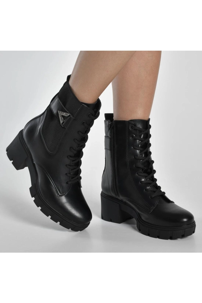 Bota Salto Médio Preto Via Marte Produto Bota Salto Médio Preto Via Marte