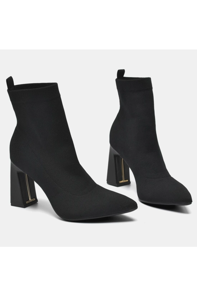Bota Social Knit Feminina Salto Alto Via Marte Produto Bota Social Knit Feminina Salto Alto Via Marte