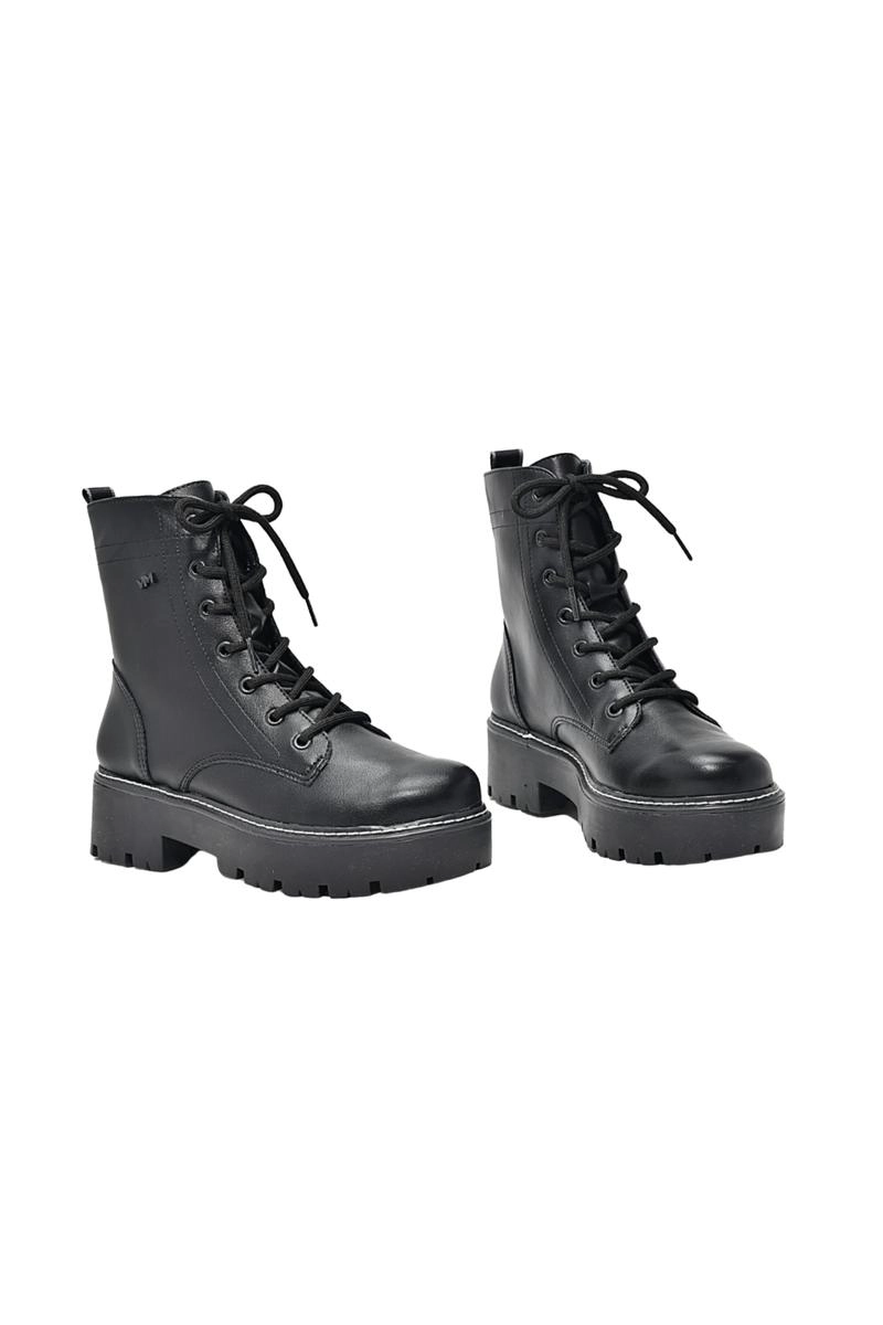 Bota Via Marte Coturno Pesponto Cadarço Amarração Feminina Preta Produto Bota Via Marte Coturno Pesponto Cadarço Amarração Feminina Preta