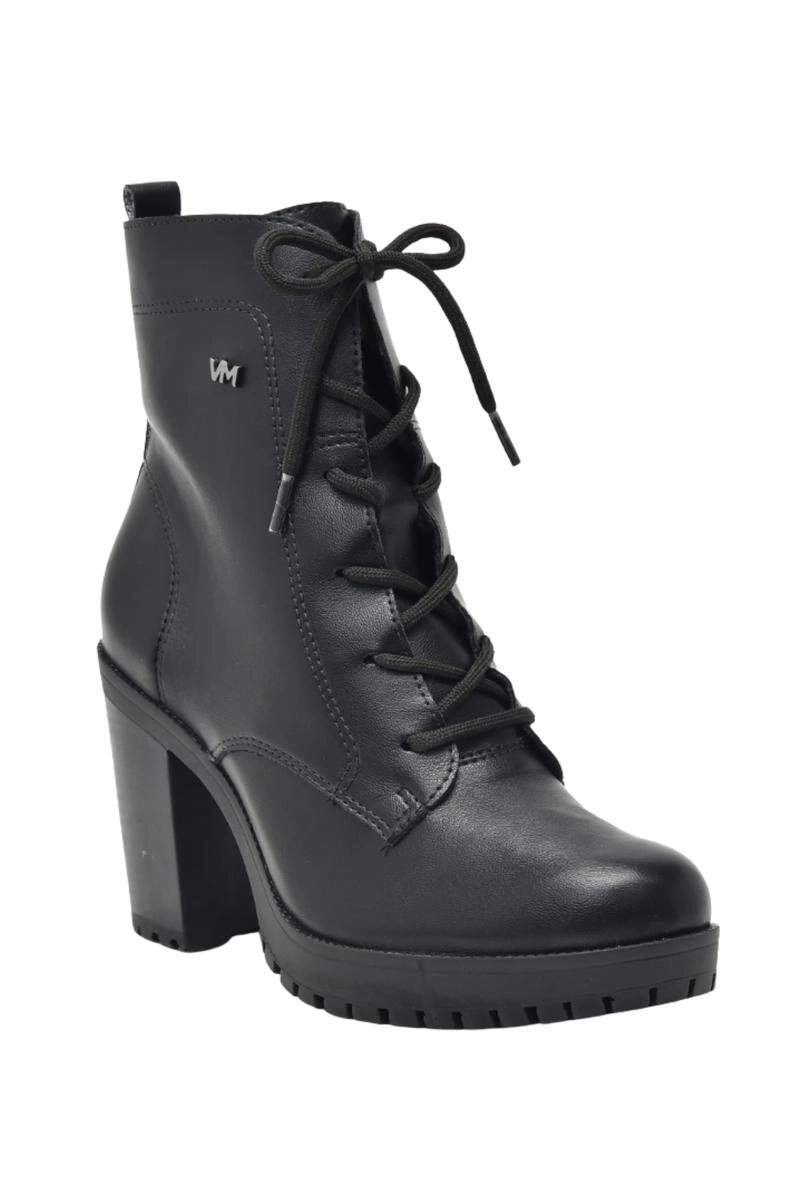Produto Bota Via Marte Tratorada Salto Alto Feminina Preta