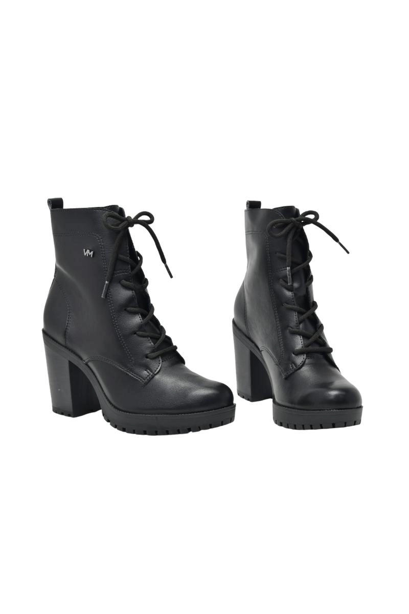Produto Bota Via Marte Tratorada Salto Alto Feminina Preta