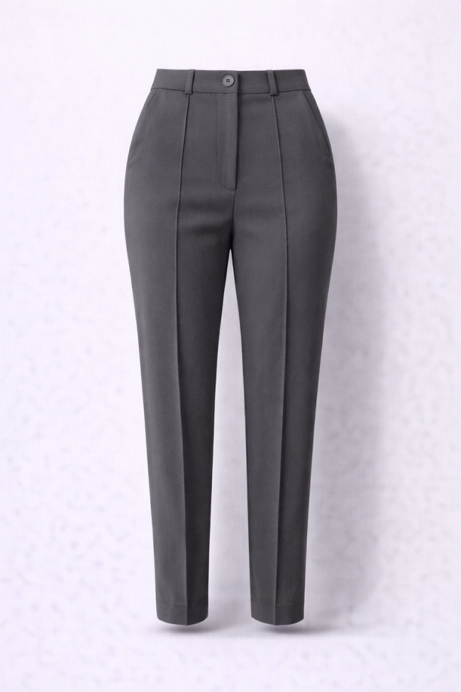 Produto Calça Bonequim Feminina Alfaiataria Feminina Chumbo