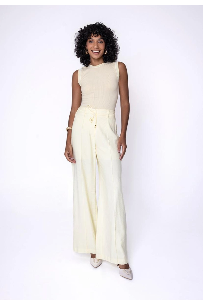 Produto Calça Gabip Alfaiataria Feminina Amarela 
