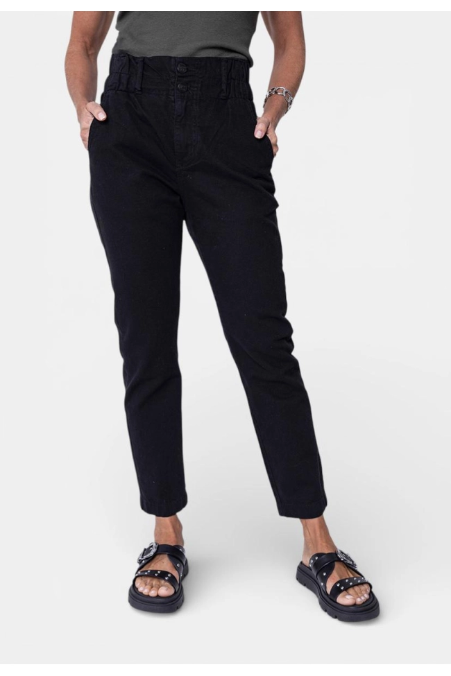 Produto Calça Lee Sarja Mom Feminina Preta