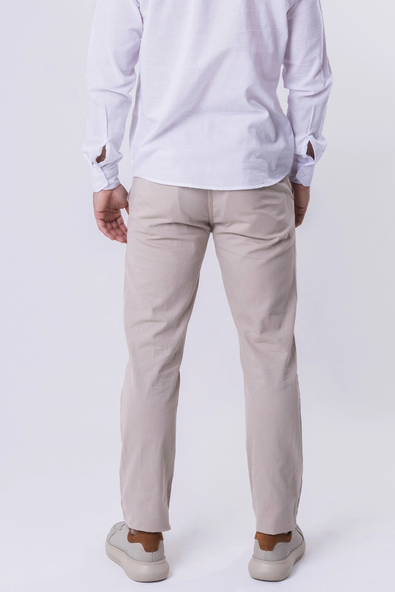 Calça Max Denim Sarja Masculina Bege Produto Calça Max Denim Sarja Masculina Bege
