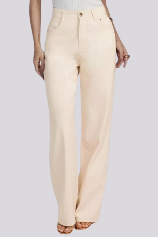 Produto Calça Max Denim Wide Leg Feminina Jeans 