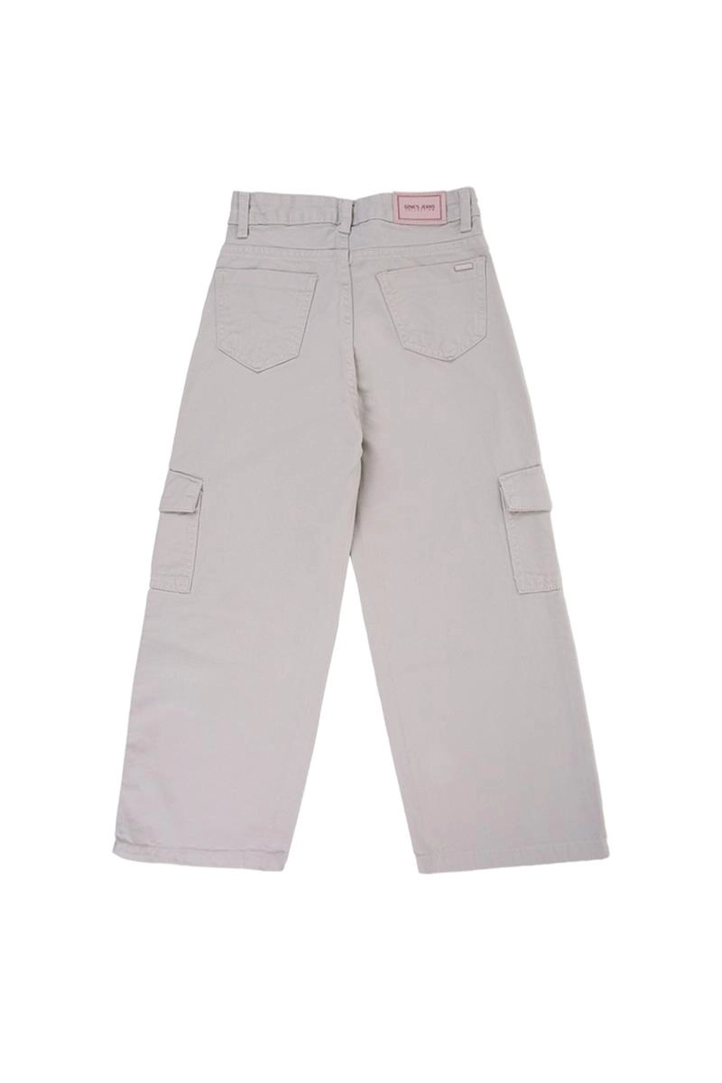 Calça Oznes Sarja Cargo Juvenil Feminina Areia Produto Calça Oznes Sarja Cargo Juvenil Feminina Areia